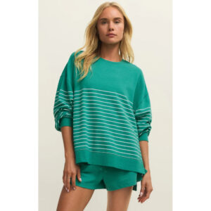 Modern Weekender Stripe Sweatshirt
