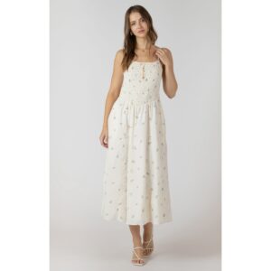 Dex Smocked Detail Midi Dress