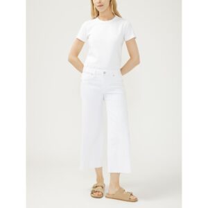 Wide Leg Cropped in White